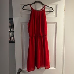 Red skater style dress from Francesca’s, worn once in new condition